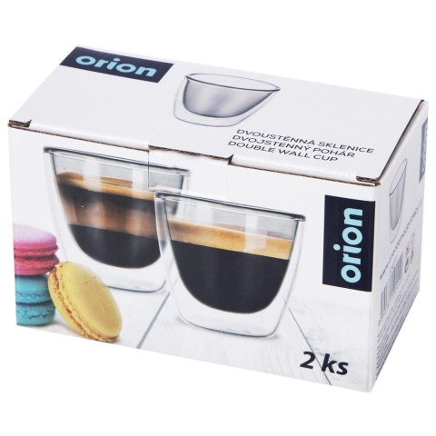 Szklanki Termiczne z Podwójną Ścianką do Kawy Espresso ORION 90 ml 2 szt.