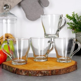 Szklanki do Kawy Herbaty Zestaw 4 szt. 280 ml EXCELLENT z Uchwytem