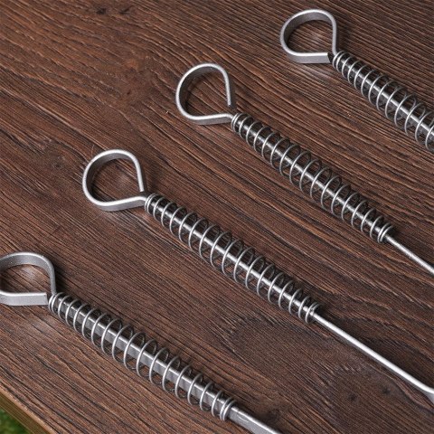 Szpikulce do Szaszłyków Stalowe 4 szt. 42,5 cm VAGGAN Długie Pętelka