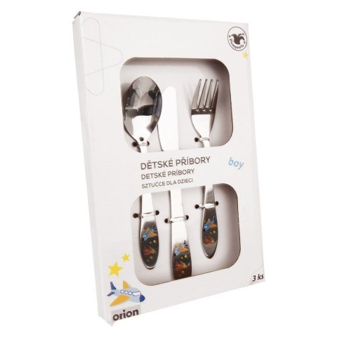 Sztućce dla Dzieci Stalowe Samolot 3 el.