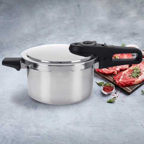 Szybkowar Ciśnieniowy Stalowy 4 L ORION WIND Indukcja Wygodne Zamykanie