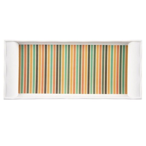 Taca do Serwowania 29,5 x 13 cm ORION Tworzywo Wzór Pasy Kolorowe