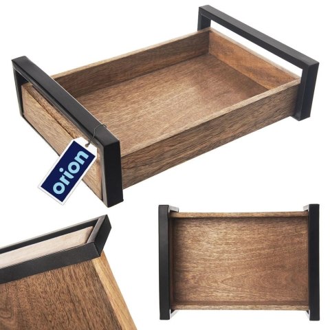 Taca do Serwowania Podawania Drewniana Prostokątna Loft ORION 30,5 x 22 cm