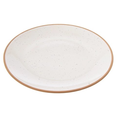 Talerz Deserowy Ceramiczny Beżowy 20 cm ORION Kamionkowy Brzeg Zmywarka