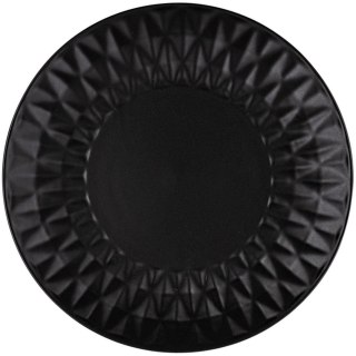 Talerz Deserowy Ceramiczny Czarny NAVA SOHO 20 cm Tłoczony Zmywarka