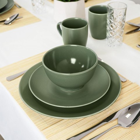 Talerz Deserowy Ceramiczny Zielony ALFA 21,5 cm ORION Zmywarka