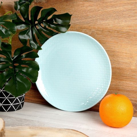 Talerz Deserowy Ceramiczny Zielony RELIEF 21 cm ORION Pastelowy