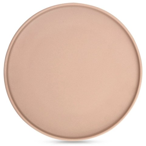 Talerz Deserowy Kamionka Beżowy NAVA SOHO 20,5 cm Podwyższony Rant