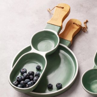 Talerz Miska do Serwowania Sałatek Przekąsek Porcelana NAVA 39 x 10 cm