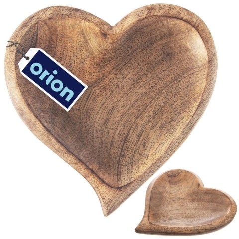 Talerz Taca Deska do Serwowania na Przekąski Drewniany ORION 20 x 21 cm