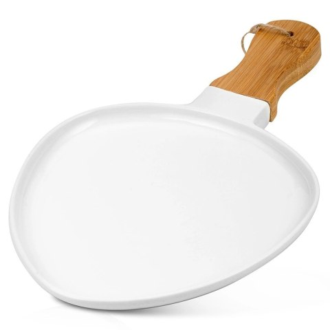 Talerz Taca do Serwowania Sałatek Przekąsek Porcelana NAVA 34,5 x 21 cm