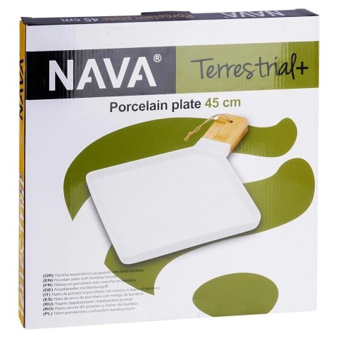 Talerz Taca do Serwowania Sałatek Przekąsek Porcelana NAVA 44,5x35 cm