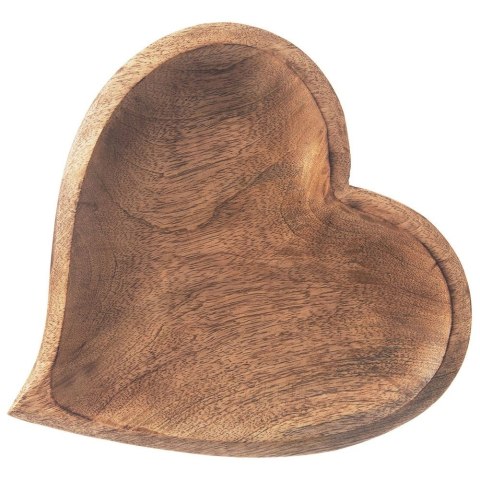 Talerz na Przekąski Drewno MANGO Serce 25 x 25 cm ORION Ręcznie Robiony