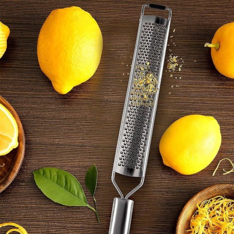 Tarka Kuchenna Płaska Stalowa 38 cm ORION Drobne Wiórki Etui