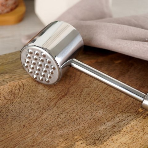 Tłuczek do Mięsa Metalowy Dwustronny z Wypustkami Solidny ORION 27 cm