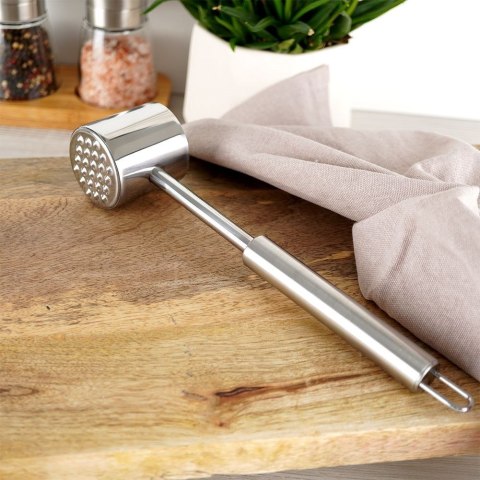 Tłuczek do Mięsa Metalowy Dwustronny z Wypustkami Solidny ORION 27 cm