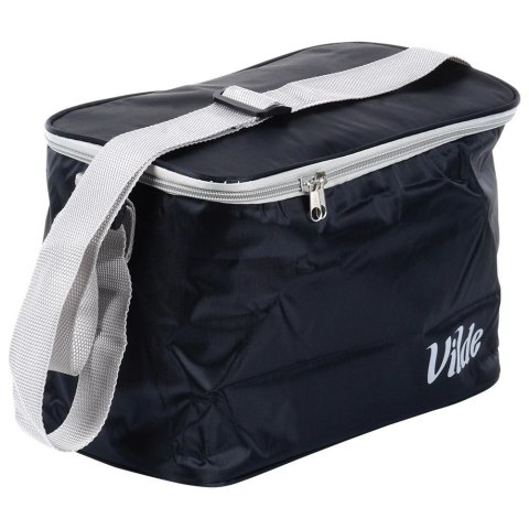 Torba Termiczna Czarna 10 L VILDE Plażowa Poliestrowa Regulowany Pasek