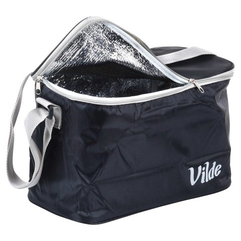 Torba Termiczna Czarna 10 L VILDE Plażowa Poliestrowa Regulowany Pasek