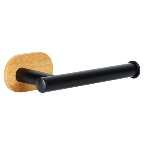 Uchwyt na Papier Stal Nierdzewna z Bambusem VILDE Taśma 3M 17 x 8,5 cm