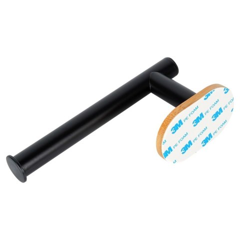 Uchwyt na Papier Stal Nierdzewna z Bambusem VILDE Taśma 3M 17 x 8,5 cm