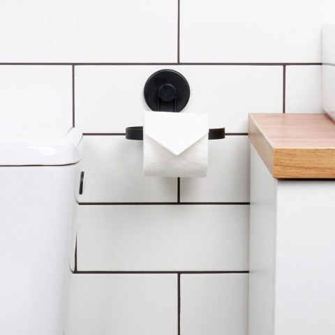 Uchwyt na Papier Toaletowy Metalowy BATHROOM na Przyssawkę 14 x 11 cm