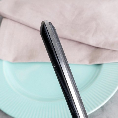 Widelczyk Deserowy Stalowy 18 cm NAVA Uchwyt Imitujący Drewno