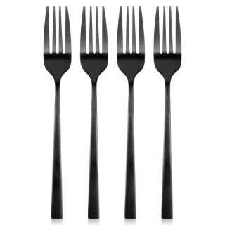 Widelczyki Deserowe Stal Czarne 15 cm EXCELLENT HOUSEWARE Zestaw 4 szt.