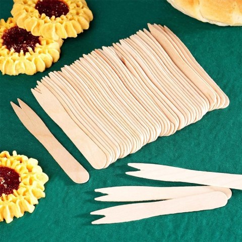 Widelczyki do Frytek Drewniane 50 szt. VILDE Ekologiczne 8,5 cm