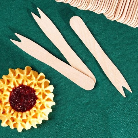 Widelczyki do Frytek Drewniane 50 szt. VILDE Ekologiczne 8,5 cm