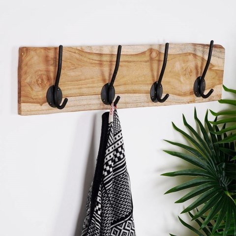 Wieszak Ścienny na Ubrania Drewniany Solidny HOME STYLING COLLECTION 49,5cm