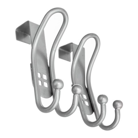 Wieszak na Drzwi Podwójny 2 szt. ORION Stal Nierdzewna 10 cm
