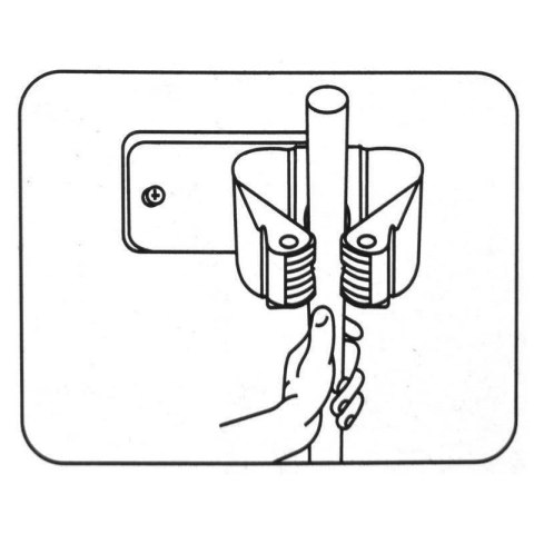Wieszak na Mopa Potrójny Metalowy PROGARDEN Ścienny 3 Uchwyty 35 cm