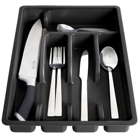 Wkład na Sztućce do Szuflady VILDE Czarny 5 Przegród 36 x 25,5 cm