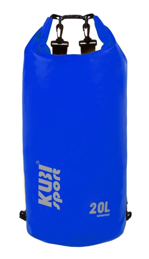 Wodoodporna Torba Worek Wodoszczelny na Łódź Kajak Niebieski KUBISPORT 20 l