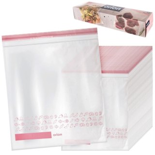 Woreczki Strunowe do Żywności 25 szt. ORION 34 x 27 cm z Miejscem na Opis