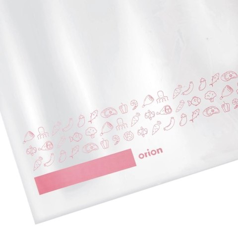 Woreczki Strunowe do Żywności 25 szt. ORION 34 x 27 cm z Miejscem na Opis