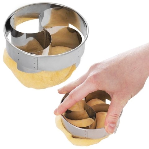 Wykrawacz do Kajzerek Bułek Stalowy Wzorek Wytrzymały Solidny ORION 10,5 cm