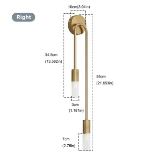 Nordycki luksusowy kinkiet salon nowoczesny minimalistyczny LED czarne złoto kreatywne tło telewizora ściana korytarz