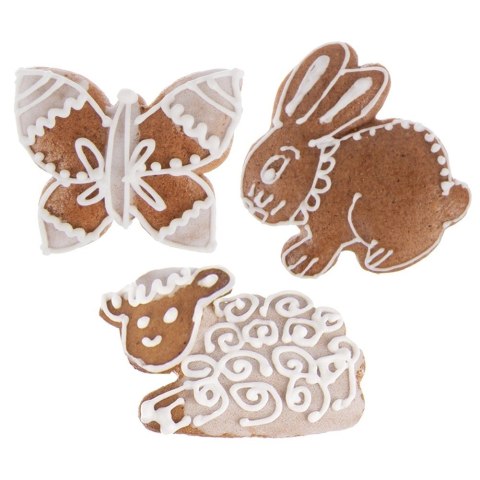 Wykrawacze do Ciastek 3 szt. ORION Zajączek Motyl Baranek Stal Nierdzewna