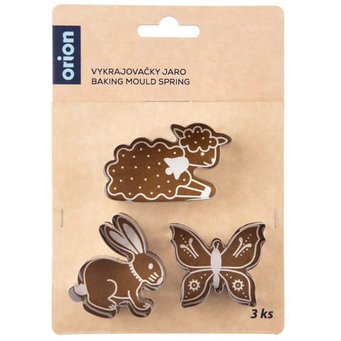 Wykrawacze do Ciastek 3 szt. ORION Zajączek Motyl Baranek Stal Nierdzewna