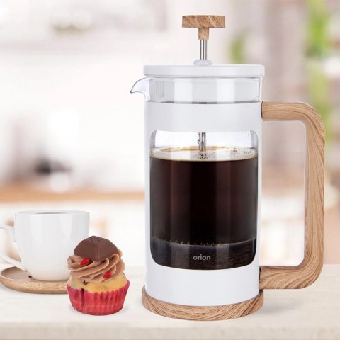 Zaparzacz Tłokowy 1 L ORION WHITELINE French Press Szkło Borokrzemowe