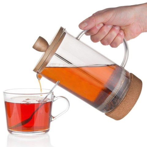 Zaparzacz Tłokowy do Kawy i Herbaty z Sitkiem Szklany Dzbanek ORION 400 ml