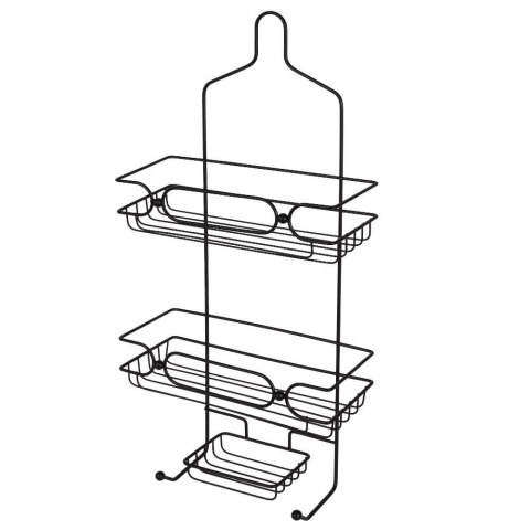 Zawieszana na Prysznic Półka Łazienkowa VILDE Czarna