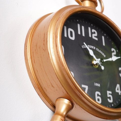 Zegar Ścienny 20,5 x 24 cm VILDE Budzik Vintage Postarzane Złoto