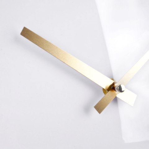 Zegar Ścienny 30 cm VILDE Okrągły Złoto-Biały Aluminium Cichy