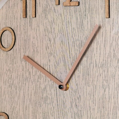 Zegar Ścienny Wiszący Okrągły Brązowy Dekoracyjny Ozdobny VILDE 38 cm