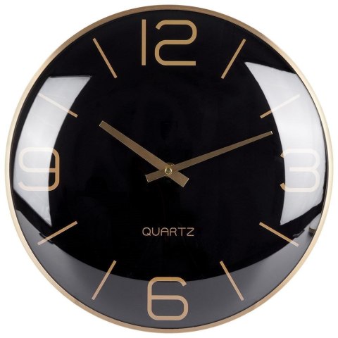 Zegar Ścienny na Ścianę Złoty Czarny Klasyczny do Salonu Biura VILDE 30 cm