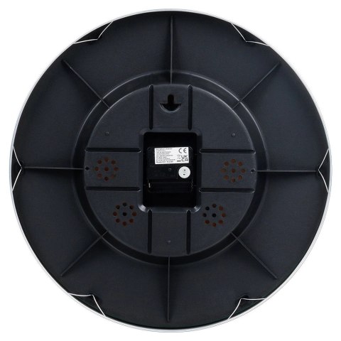 Zegar Ścienny na Ścianę z Termometrem Higrometrem Biały Złoty ORION 38 cm