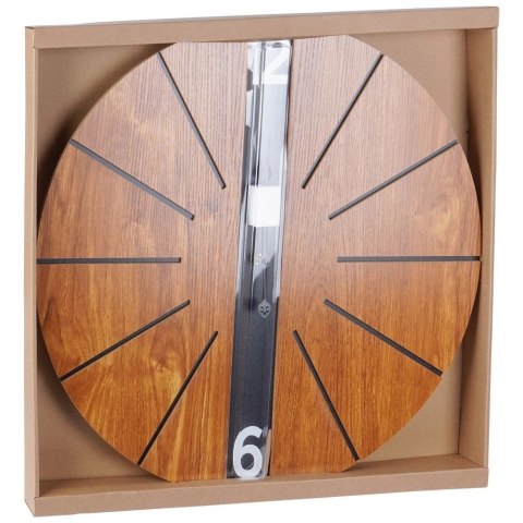 Zegar na Ścianę Ścienny Zawieszany Wiszący Brązowy Solidny VILDE 60 cm