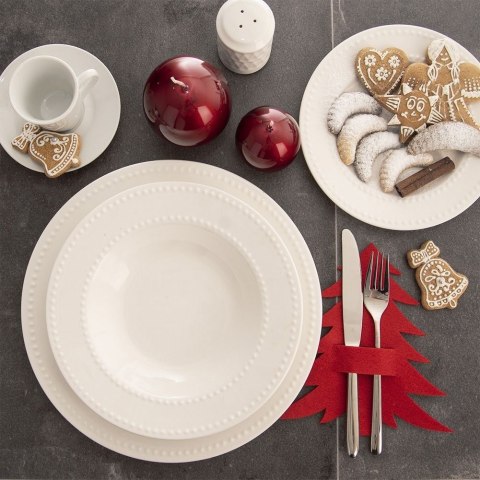 Zestaw 2 Pokrowce Etui na Sztućce Filc ORION Dekoracja Choinka 18 cm